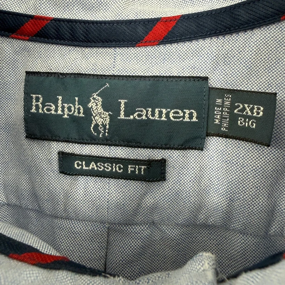 Ralph Lauren Oxford Shirt Mens 2XB Blue Classic Fit Long Sleeve Button Down